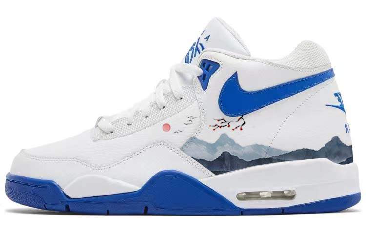 Nike Nike Flight Legacy Vintage Basketball Shoes Men's Mid Top White/Blue