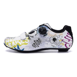 SANTIC Coverage, Balance, Support, Abrasion Resistant, Lightweight, Breathable Low top Cycling Shoes Unisex White