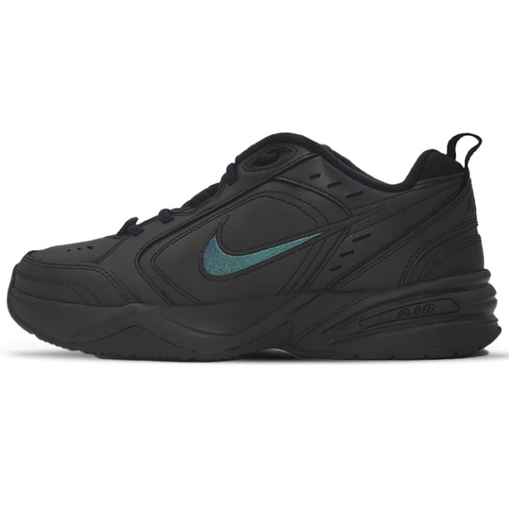 Nike Nike Air Monarch 4 Cushioning Abrasion Resistant Height Increasing Low top Chunky Sneakers Unisex Black Blue