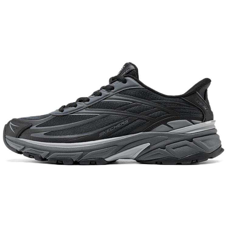 Skechers SPORT MENS Low top Chunky Sneakers Men's Black Gray