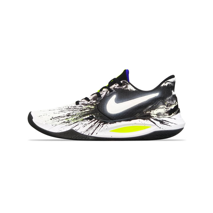 Nike Nike Precision 5 Cushioning Slip Resistant Abrasion Resistant Coverage Low top Basketball Shoes Men's Black White Green