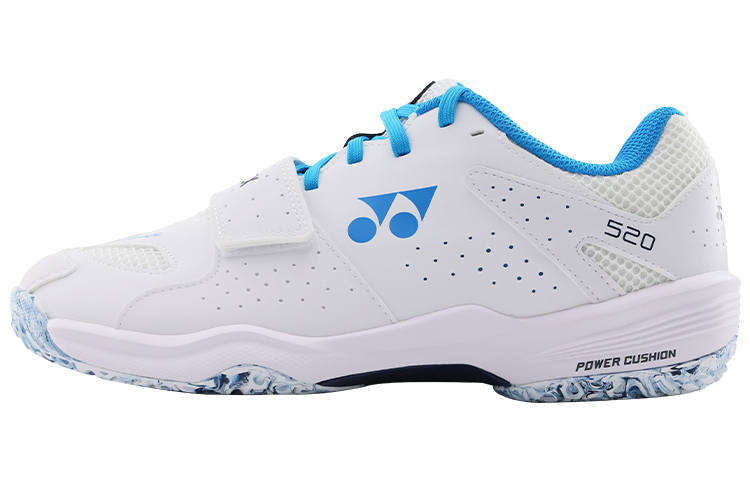 YONEX 520 Slip Resistant Abrasion Resistant Low top Badminton Shoes Unisex White Blue