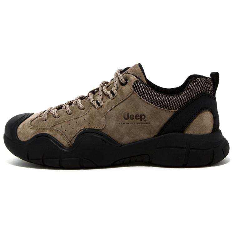 Jeep Breathable Moisture Wicking Low top Hiking Shoes Men's Khaki