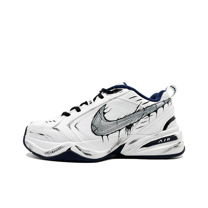 Nike Nike Air Monarch 4 Chunky Sneakers Unisex Low Top White Black Blue Silver Patchwork