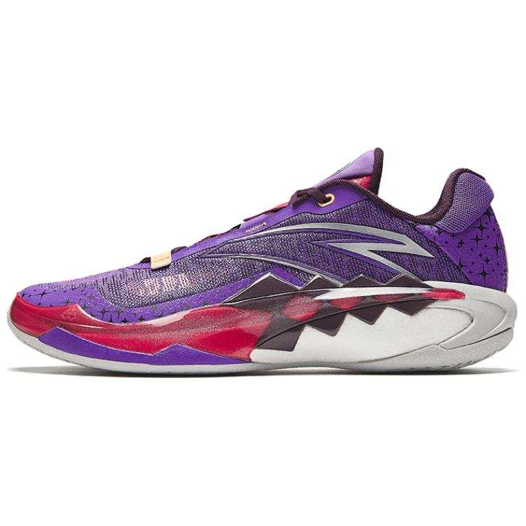 Anta Swagger 1 Slip Resistant Abrasion Resistant Support Low top Basketball Shoes Men's Elegant Purple