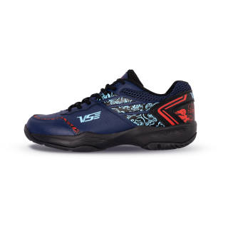 VS Venson Lion Collection Cushioning Slip Resistant Breathable Low top Badminton Shoes Unisex Blue Black Orange