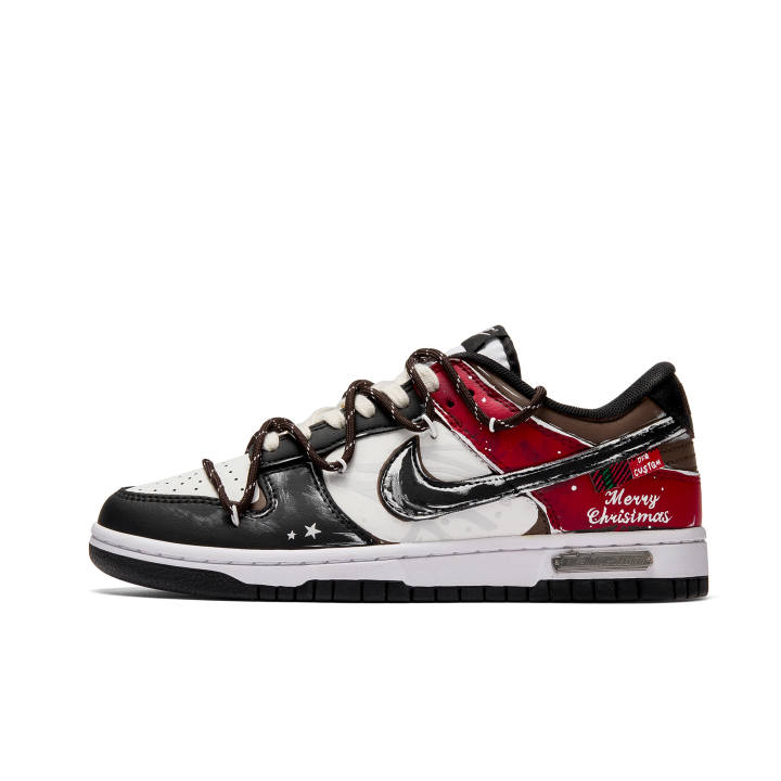 Nike Nike Dunk Red Brown Wish Wear resistant And Lightweight Low top Skateboard Shoes Men's Red