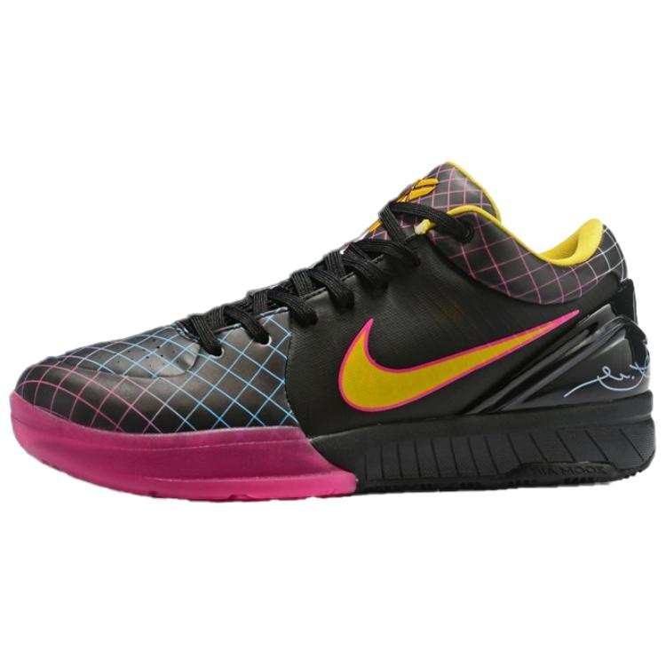 Nike Nike Zoom Kobe 4 Protro PE Cushioning Anti-Slip And Wear-Resistant Low-Top Basketball Shoes Men's Black Pink Orange
