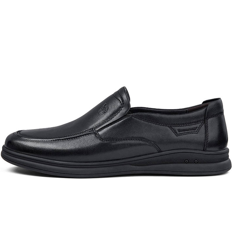 CAMEL Men's Casual Leather Shoes Men's Black