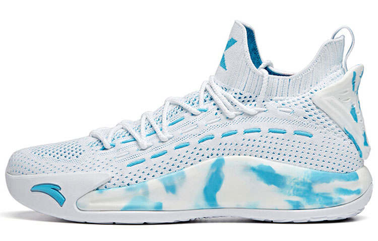 Anta KT5 KT Abrasion Resistant Breathable Mid top Basketball Shoes Men's Chlorine Blue