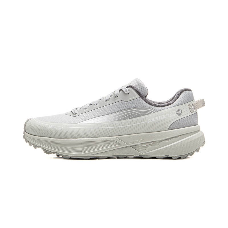 Li-Ning Li Ning Outdoor CF Tracing Cushioning Abrasion Resistant Reflective Rebound Low top Hiking Shoes Unisex Gray White