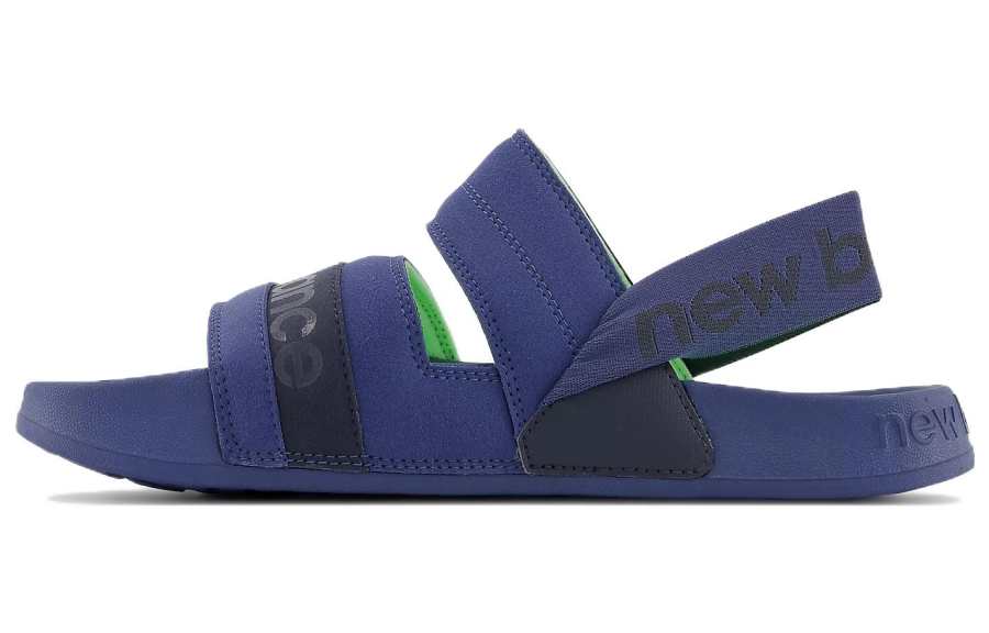 New Balance New Balance NB 202 Leather, Textile Athleisure One Strap Sandals Women's Blue Black