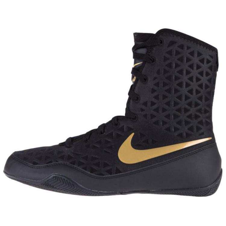Nike Nike Slip Resistant Abrasion Resistant High top Training Shoes Men's Black Gold