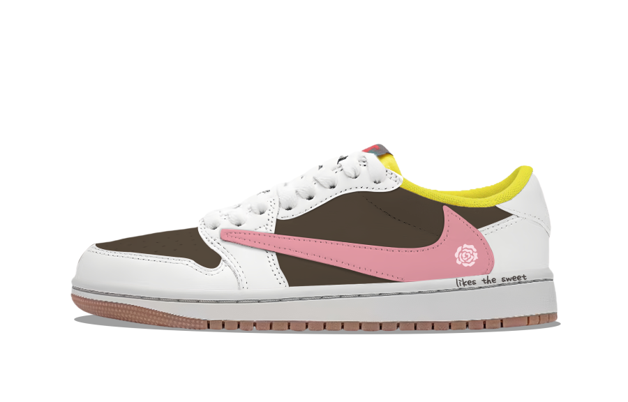 Jordan Travis Scott x Jordan Air Jordan 1 Travis Scott X AJ1 Leather Cushioning Abrasion Resistant Cushioning, Wear Resistant