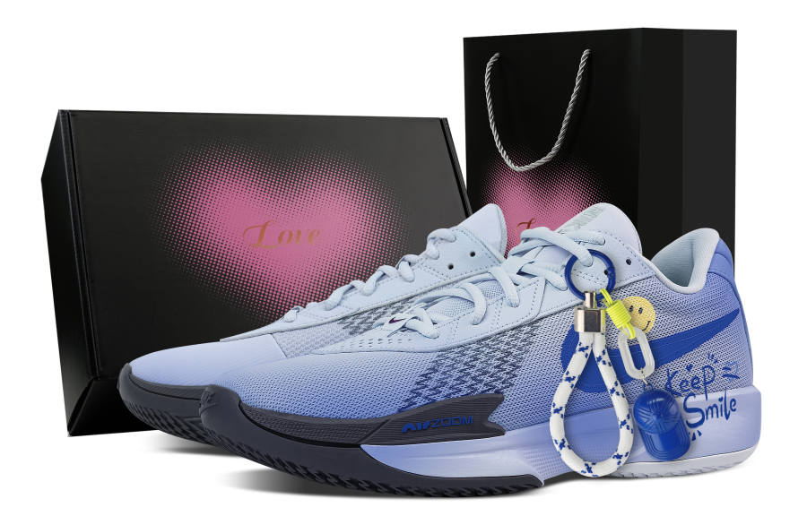 Nike Nike Air Zoom G.T. Cut Academy Keep The Smile, Heart Box Abrasion Resistant Low top Basketball Shoes Men's Blue