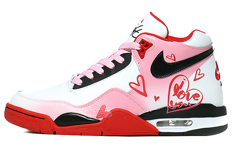 Nike Nike Flight Legacy Mid top Vintage Basketball Shoes Unisex Red White
