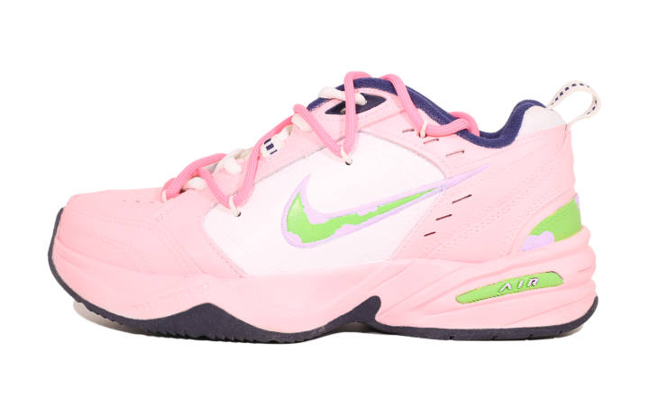 Nike Nike Air Monarch 4 Height Increasing Low top Chunky Sneakers Unisex Pink Yellow