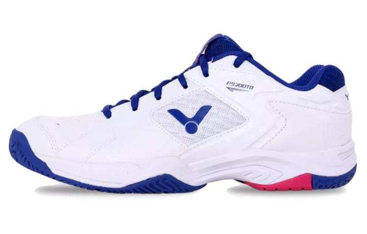 VICTOR 9200TD Mesh, Synthetic Leather Slip Resistant Abrasion Resistant Low top Badminton Shoes Unisex White Blue