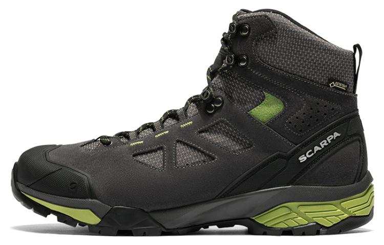 SCARPA ZG Lite Mountaineering & Hiking Shoes Men's High Top Dark Gray/Spring Green