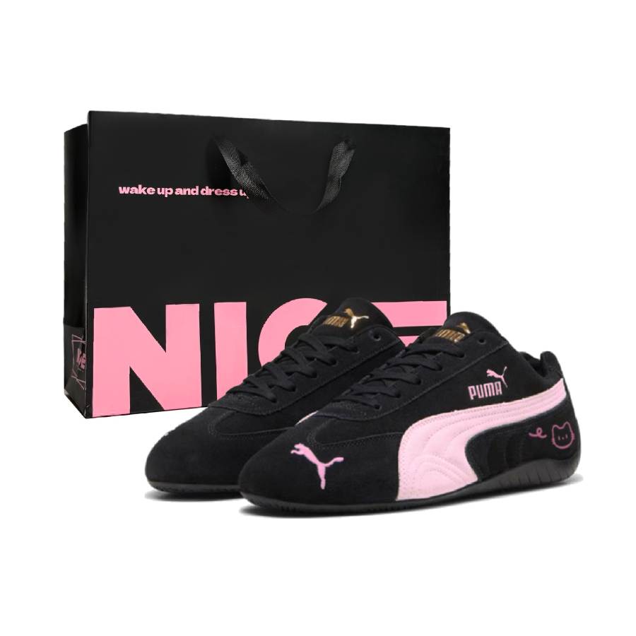 PUMA Speedcat Strawberry Kitten, Girly, Box Low top Racing Shoes Unisex Black Pink