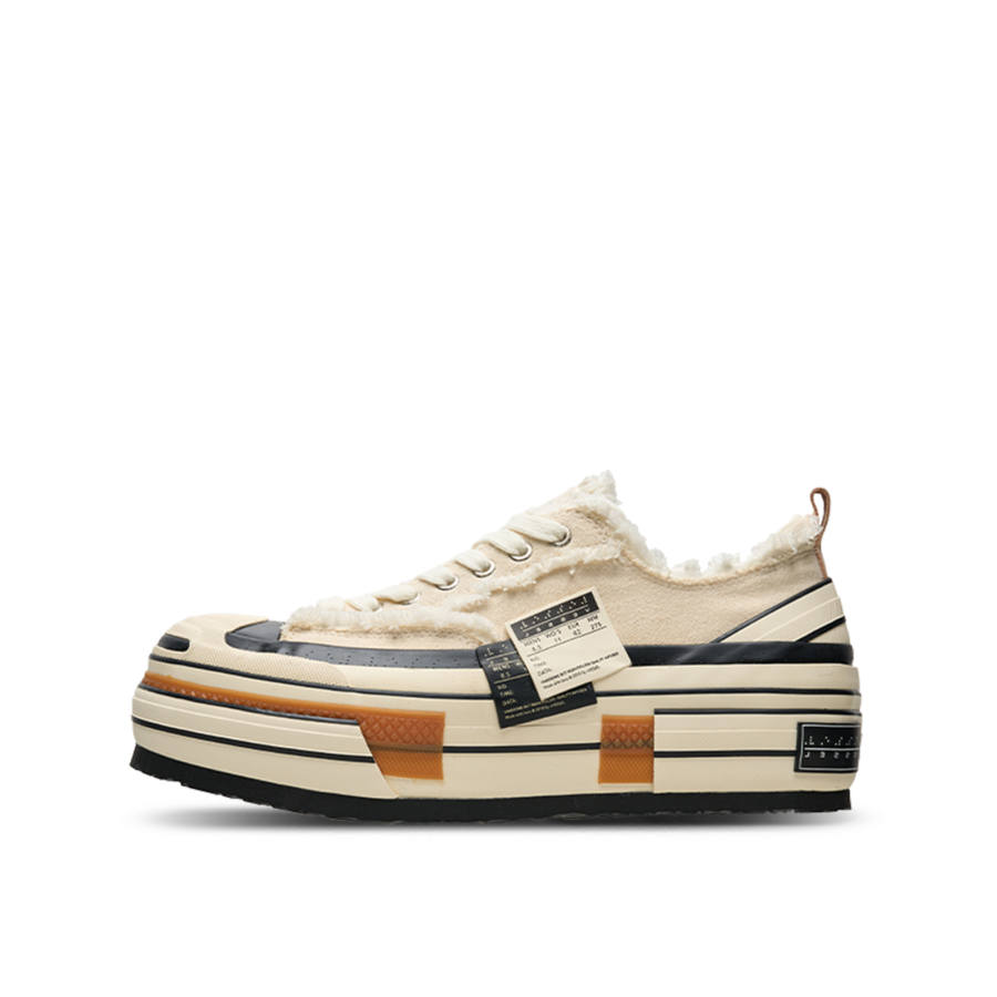 XVESSEL VESSEL Climbing Ladder Open Ended Smile Low top Canvas Shoes Unisex Ecru