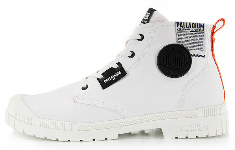 Palladium Canvas Shoes Unisex High Top Black White