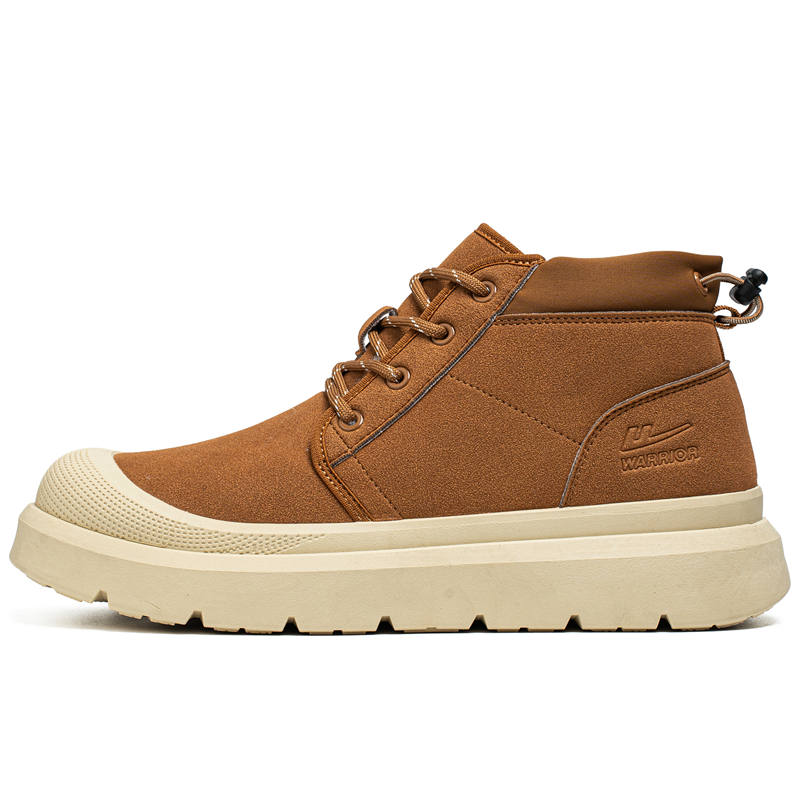 WARRIOR Warrior Thermal Abrasion Resistant Height Increasing Slip Resistant Coverage Balance Snow Boots Men's Brown Beige