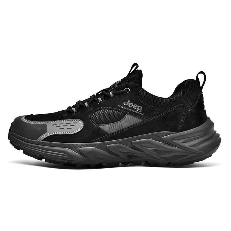 Jeep Leather, Textile Low top Outdoor Hiking Shoes Men's