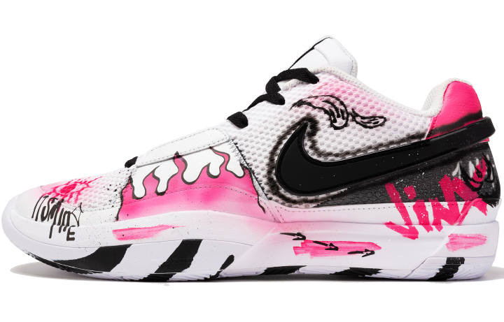 Nike Nike Ja 1 Abrasion Resistant Low top Basketball Shoes Men's Pink White