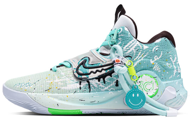 Nike Nike KD Trey 5 X Phantom Rhythm Green Shadow Mesh, Textile Cushioning Slip Resistant Abrasion Resistant
