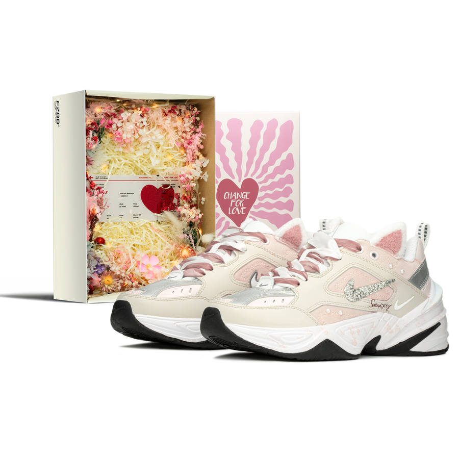 Nike Nike M2K Slip Resistant Low top Chunky Sneakers Women's Pink White
