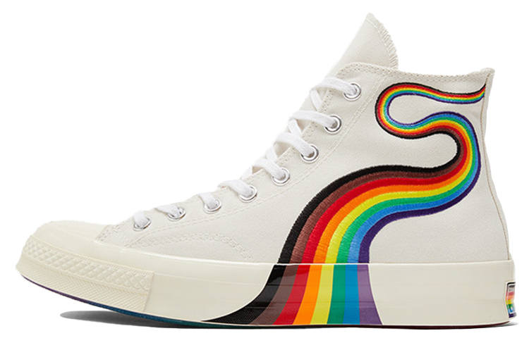 Converse Chuck Taylor All Star 70 Abrasion Resistant, Breathable, Lightweight High top Canvas Shoes Unisex Rainbow