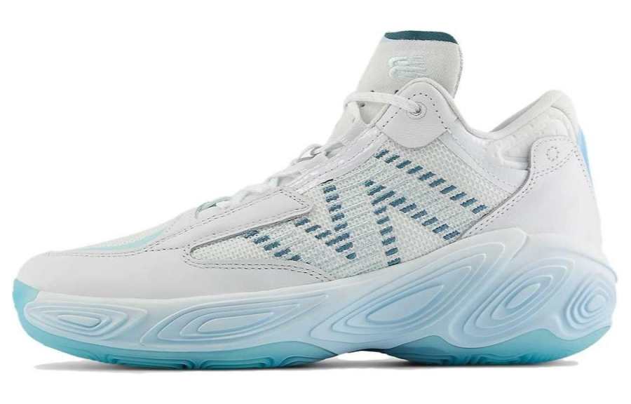 New Balance New Balance NB Fresh Foam Bb V2 Abrasion Resistant Mid top Basketball Shoes Men's Ice Blue