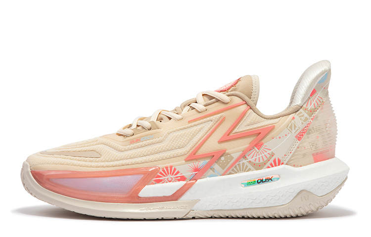 361° BIG3 4.0 Quick Pro Basketball Shoes Men's Low Top Dune White/Apricot Tea Brown