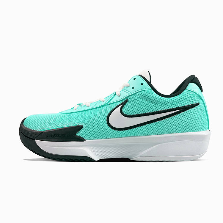 Nike Nike Air Zoom G.T. Cut Academy Cushioning Abrasion Resistant Breathable Low top Basketball Shoes Men's Cyan White