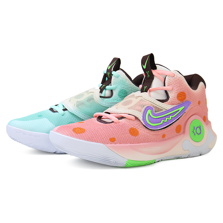 Nike Nike KD Trey 5 X Abrasion Resistant Low top Basketball Shoes Men's Pink Green