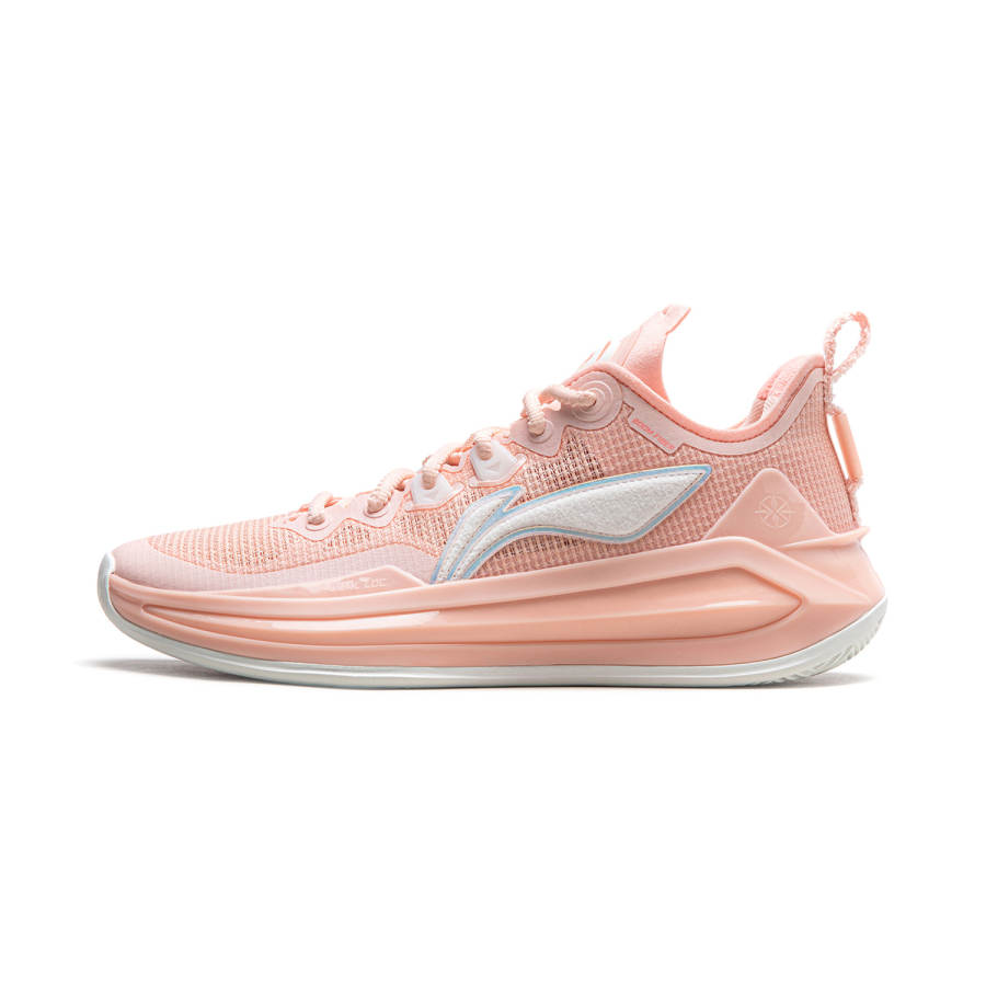 Li-Ning Li Ning Liren 3 V2 Piggy Bank Cushioning Slip Resistant Abrasion Resistant Low top Basketball Shoes Unisex Orange Pink
