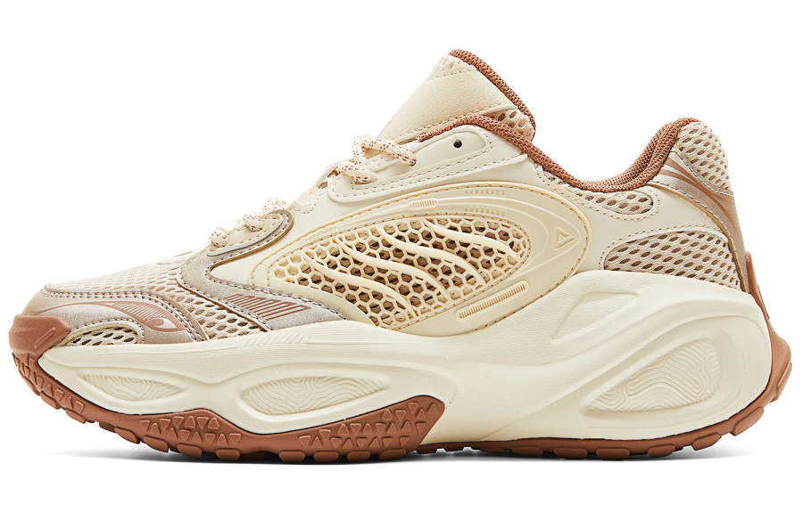PEAK Slip Resistant, Abrasion Resistant, Breathable Low top Chunky Sneakers Unisex Light Khaki