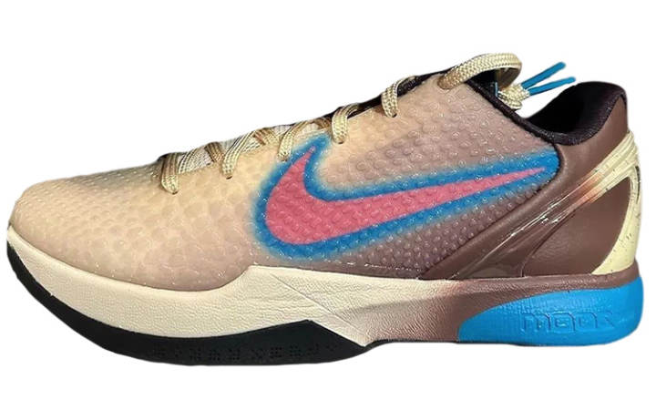 Nike Nike Zoom Kobe 6 Protro 'BHM' Cushioning Low top Basketball Shoes Men's Brown Red Blue