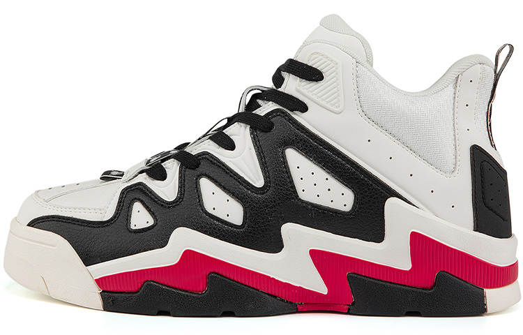 Kappa Mid top Vintage Basketball Shoes Unisex White Black