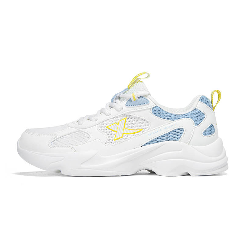 XTEP Textile, Synthetic Leather Slip Resistant, Abrasion Resistant, Breathable Low top Chunky Sneakers Women's