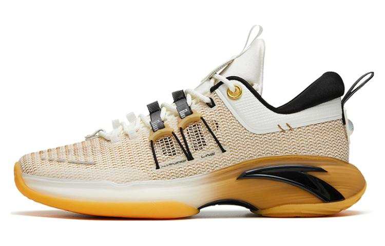 Anta Nitrogen Technology Cushioning Slip Resistant Abrasion Resistant Low top Basketball Shoes Men's Brown White Flyer