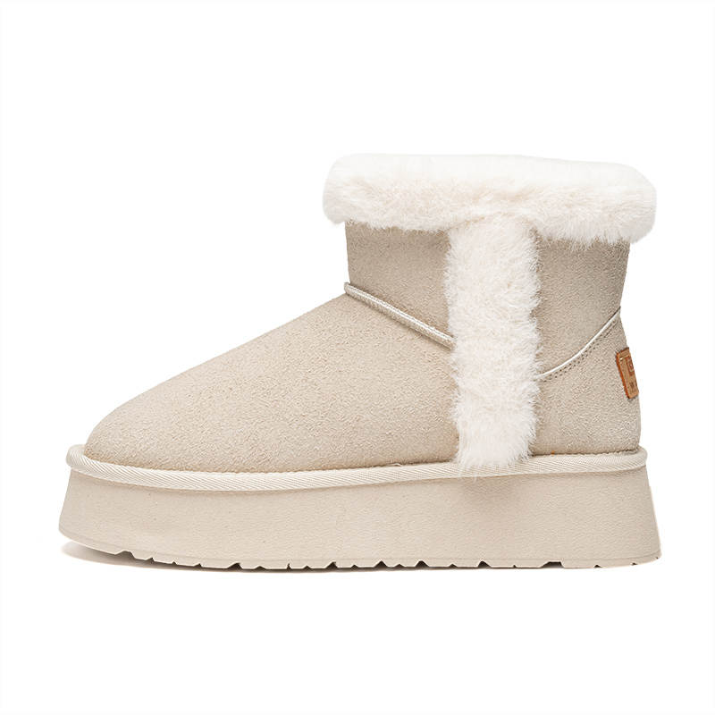 Warrior Thermal Abrasion Resistant Slip Resistant Fleece Lined Comfortable Fashion Versatile Short Snow Boots Women's