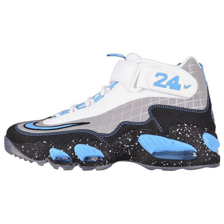 Nike Nike Air Griffey Max 1 MLB All Star 2013 Breathable Lightweight Mid top Basketball Shoes Unisex Black White Blue