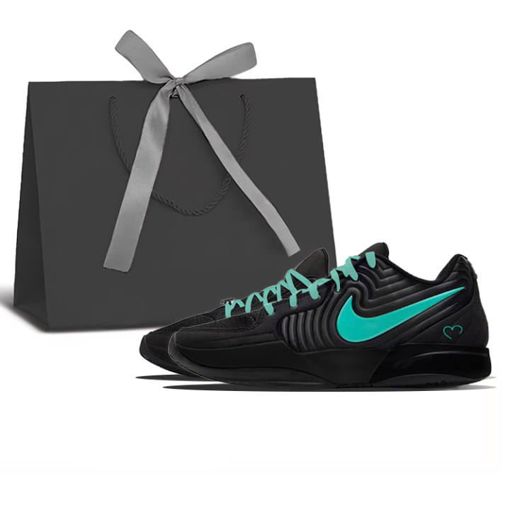 Nike Nike Ja Morant 2 Gun King Mesh Cushioning Abrasion Resistant Waterproof Low top Basketball Shoes Men's Teal Black