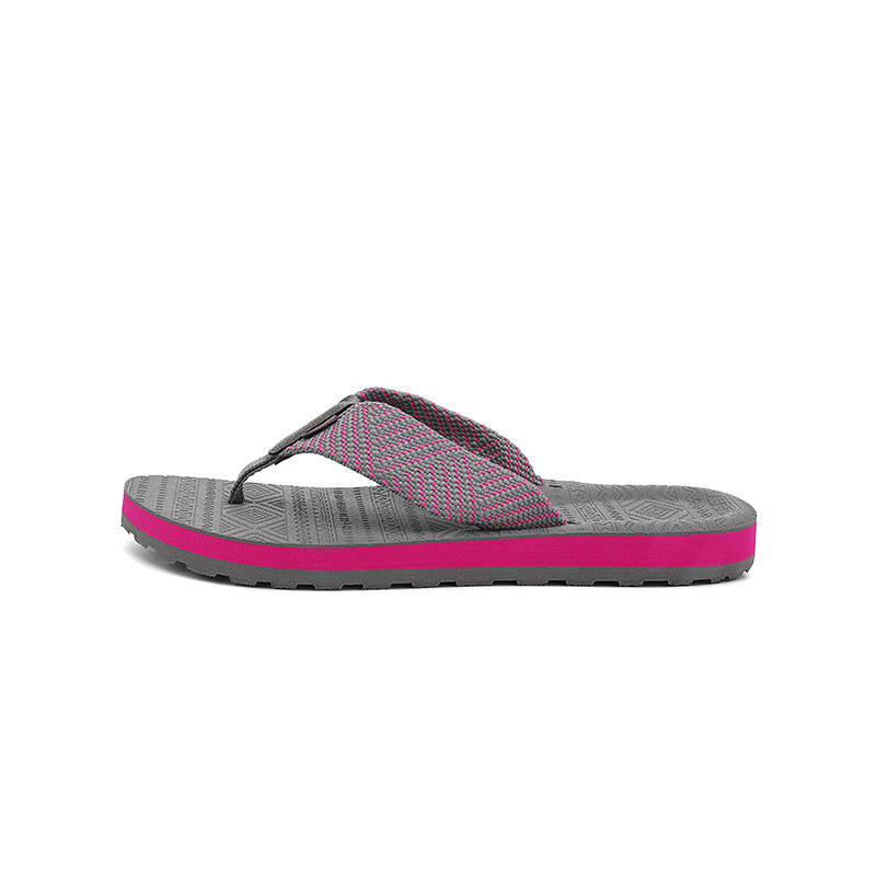 ZVA Quiet Abrasion Resistant Slip Resistant Quiet Abrasion Resistant Slip Resistant Flip Flops Women's Gray Rose Red