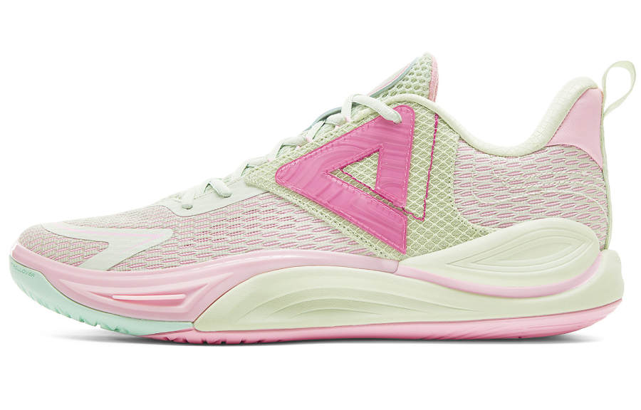 PEAK Wind 3.0 Basketball Shoes Men's Low Top Pink Green