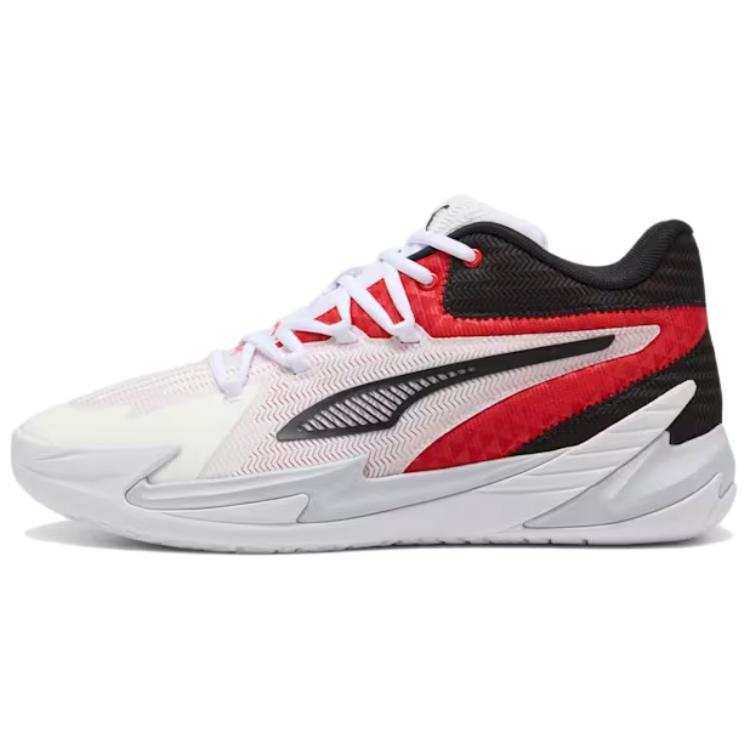 PUMA Dagger Slip Resistant Abrasion Resistant Low top Basketball Shoes Unisex Red Black