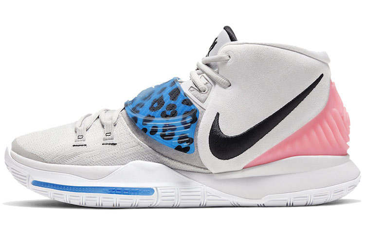 Nike Nike Kyrie 6 Irving 6 Mid top Performance Basketball Shoes Unisex Pink Blue White
