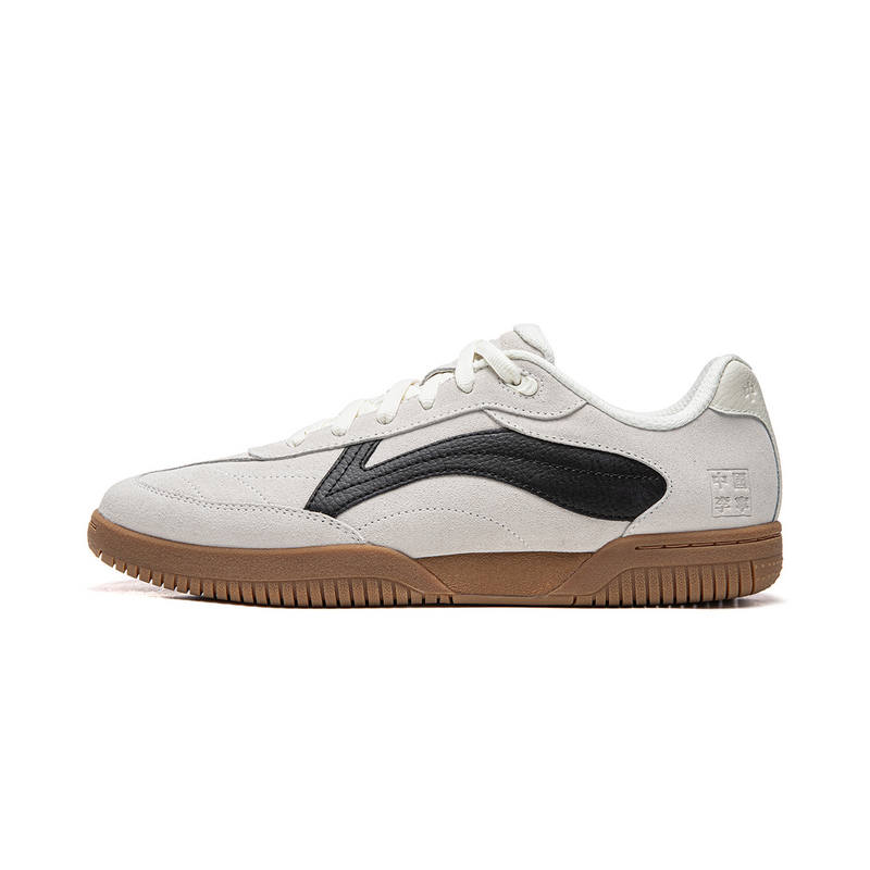Li-Ning Li Ning Abrasion Resistant Breathable Casual Scenario Low top Table Tennis Shoes Unisex Ivory Black